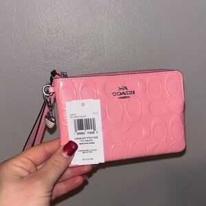 Coach Pink Wristlet Clutch